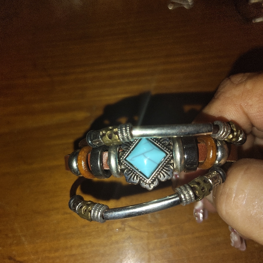 Silver and Turquoise Bracelet